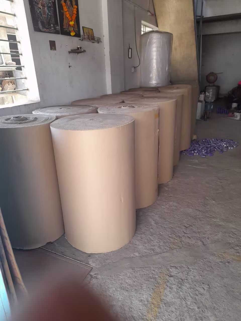 Our storage facility stocked with high-quality packing materials.